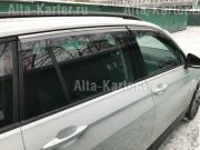 Дефлекторы Alvi-Style для окон с нержавеющим молдингом Volkswagen Tiguan II 2017-2022 
